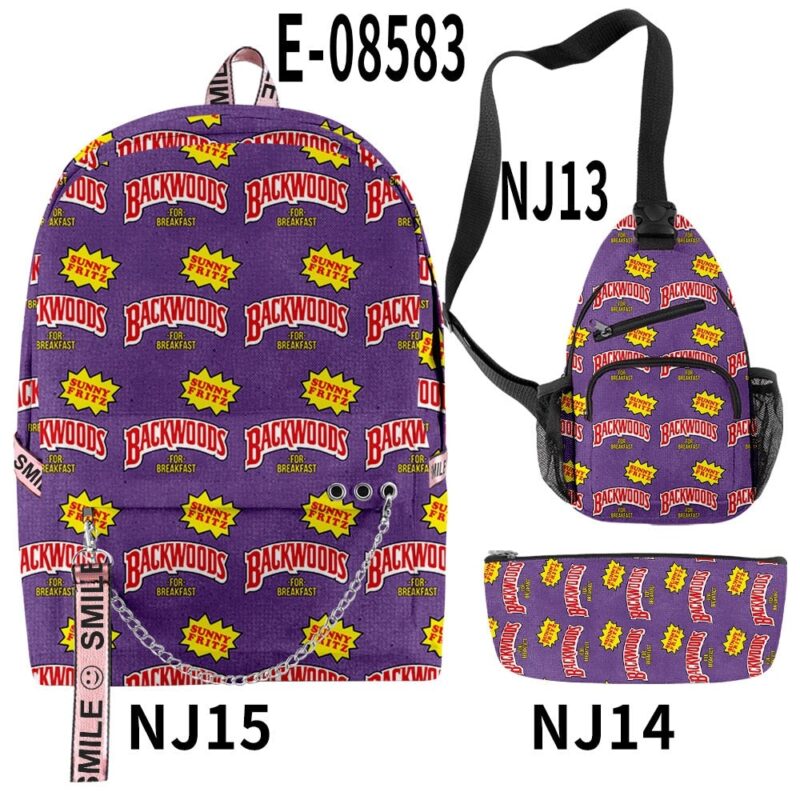 3D Printing Backpack Backwoods Cigar Set Backpack Men and Women Schoolbag Student's Backpack Support Customization