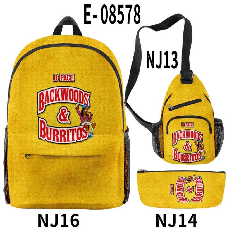 Backwoods Backpack Zipper Backpack & Shoulder Bag + Pencil Case Oxford Bag 3 PCS Set