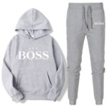 Women's Fashion Yes Boss Tracksuit 2 Piece Set Autumn Winter Pullover Hoodie+Pants Sports Suit Sportswear Suit