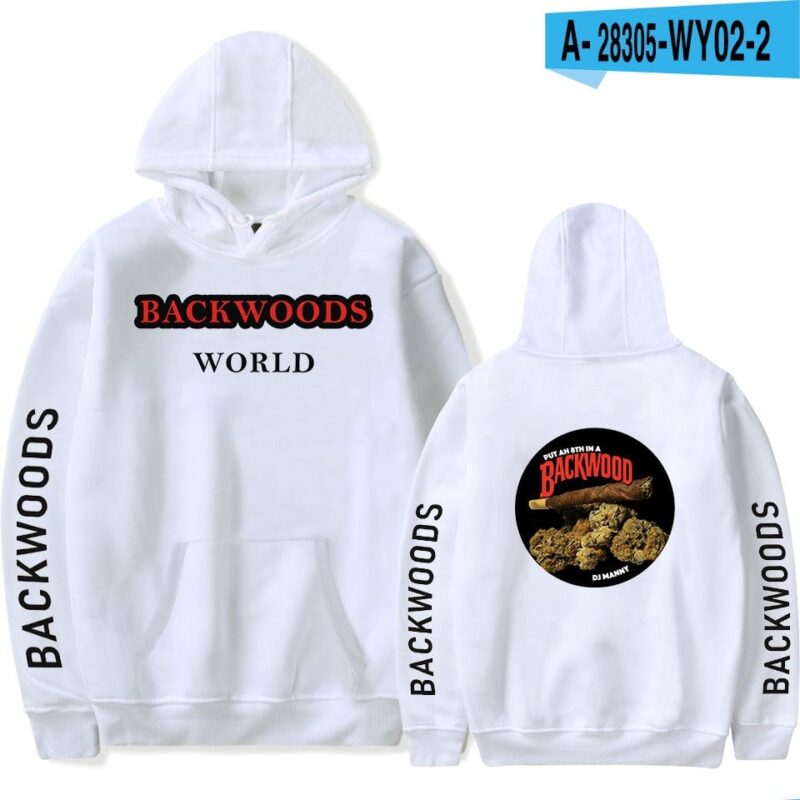 BACKWOODS Sweatshirt Fashion Streetwear Hip Hop Pullover Hooded Jacket Casual Sportswear