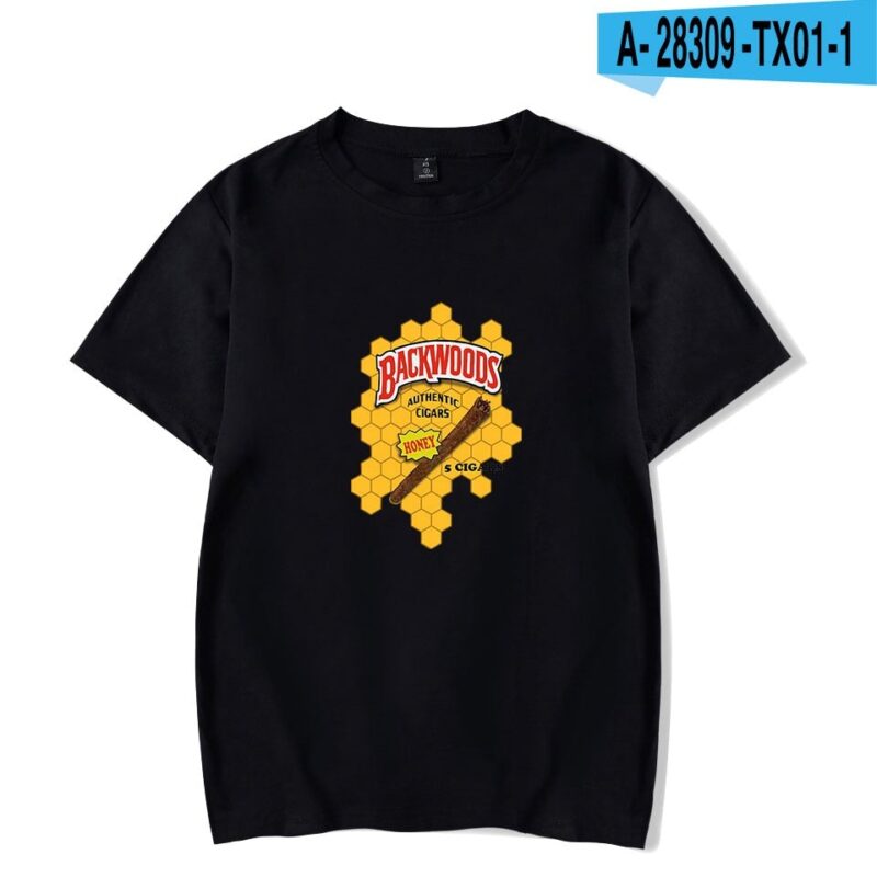 BACKWOODS T Shirt Harajuku Casual Male T-shirt Hipster Hip-hop Vintage Tee Shirt Homme Streetwear