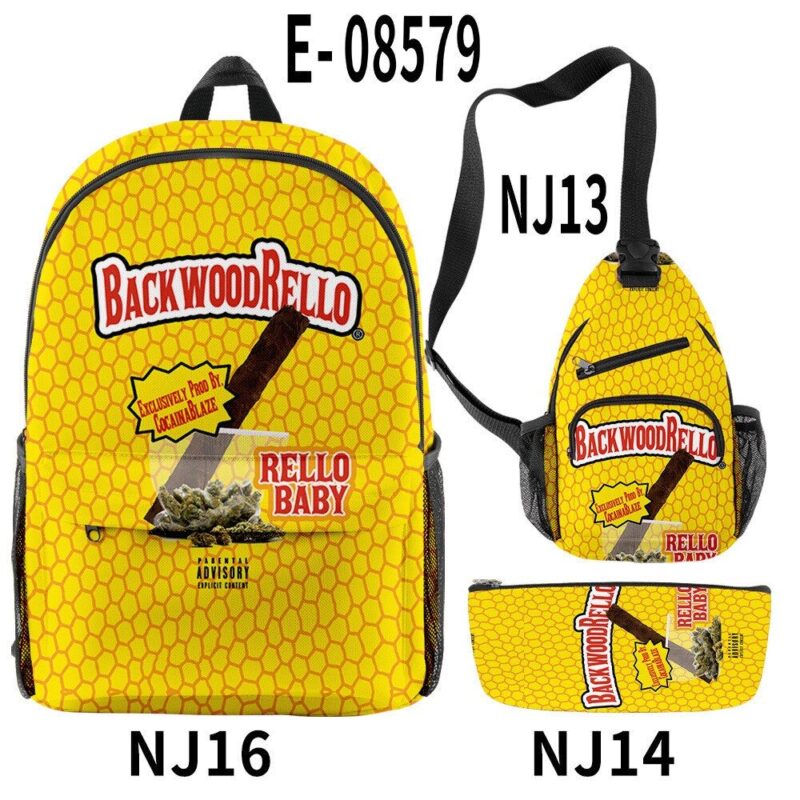 Backwoods Backpack Zipper Backpack & Shoulder Bag + Pencil Case Oxford Bag 3 PCS Set