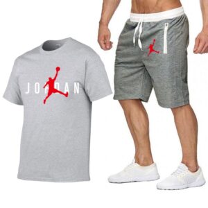 Jordan23 Men T shirt+Beach Shorts Sets Summer Jogging Pants T-shirt Sportswear streetwear
