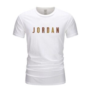 Men Oversized T-shirt Golden JORDAN Printing Harajuku Summer Streetwear