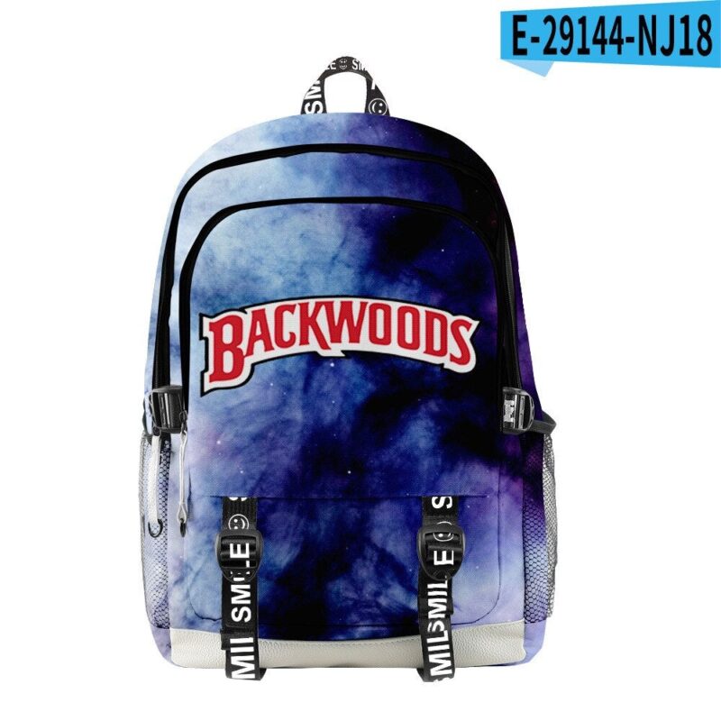 Backwoods Simple Multifunctional Backpack 3D Digital Color Printing Travel  School Bag
