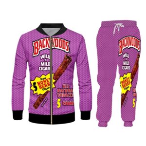 UJWI 3D Print cuff Hoodies Streetwear purple Backwoods Hoodie Sweatshirt Men Fashion autumn winter Hip Hop hoodie pullover