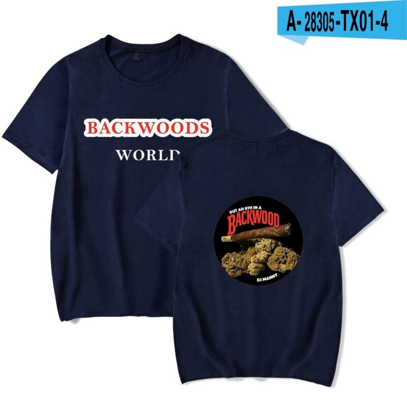 BACKWOODS T Shirt Harajuku Casual Male T-shirt Hipster Hip-hop Vintage Homme Streetwear