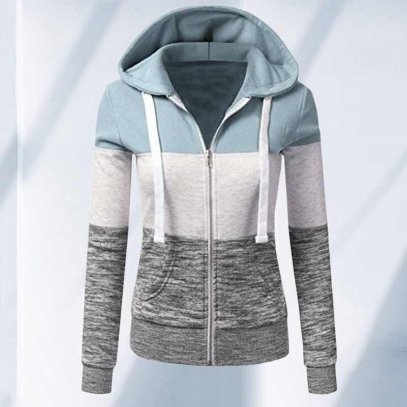 Autumn Winter Tracksuit 2 Piece Set Zipper Patchwork Jacket Hoodie+Pants Sportwear Women's Sports Suit Female Clothing