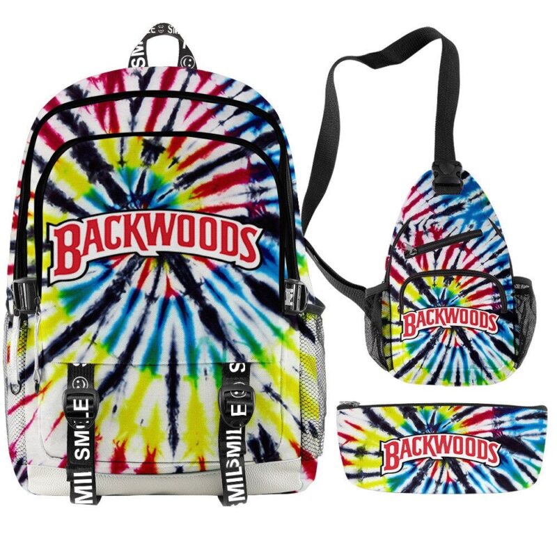 Backwoods Cool And Simple Backpack Three-piece Package  Casual Computer Bag