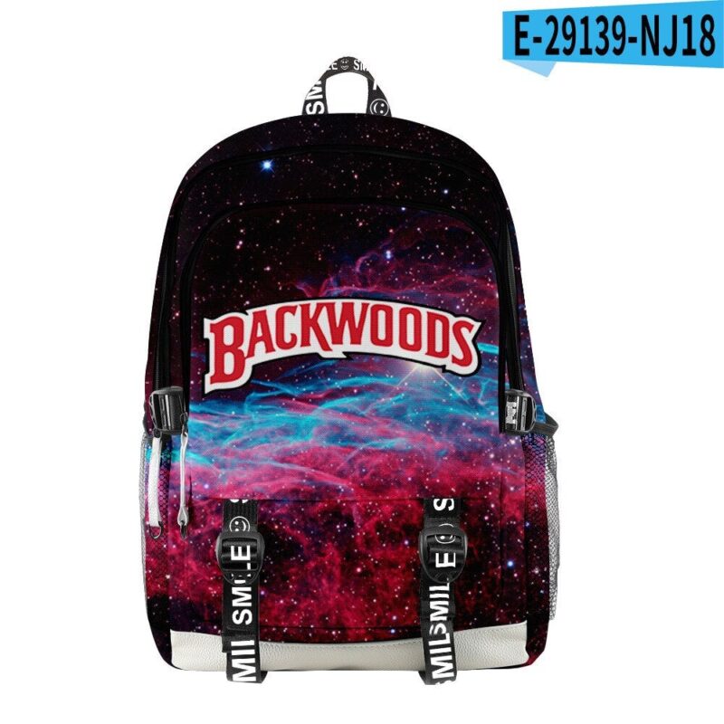 Backwoods Simple Multifunctional Backpack 3D Digital Color Printing Travel  School Bag