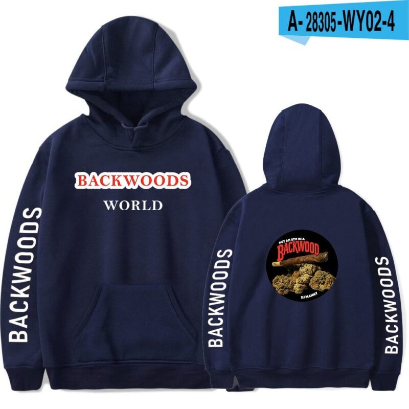 BACKWOODS Sweatshirt Fashion Streetwear Hip Hop Pullover Hooded Jacket Casual Sportswear