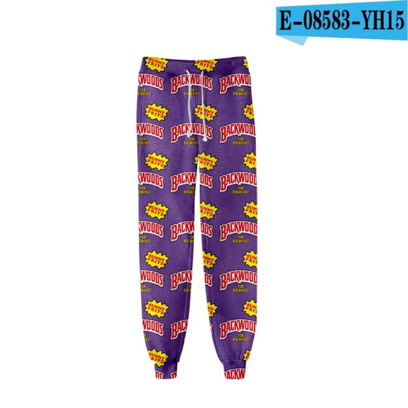 Backwoods  Casual Trousers Hip Hop Sweatpants Streetwear Funny Clothing Pantalon Homme