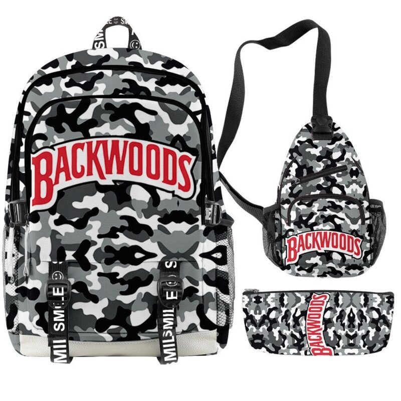 Backwoods Backpack Cool And Simple 3pcs Set With USB Charging