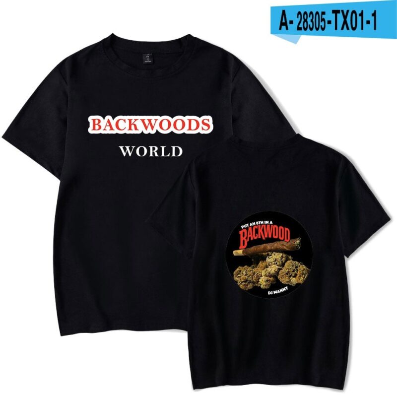 BACKWOODS T Shirt Harajuku Casual Male T-shirt Hipster Hip-hop Vintage Tee Shirt Homme Streetwear
