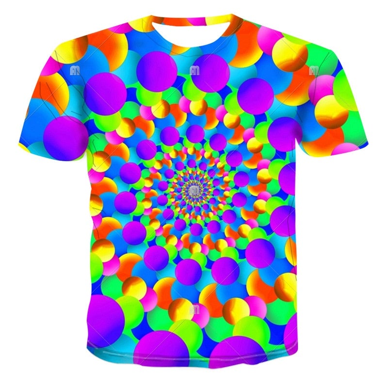 Vertigo Hypnotic 3d Tee Shirt Men's Summer T shirt 3D Printed Tshirts Short Sleeve Compression Tshirt