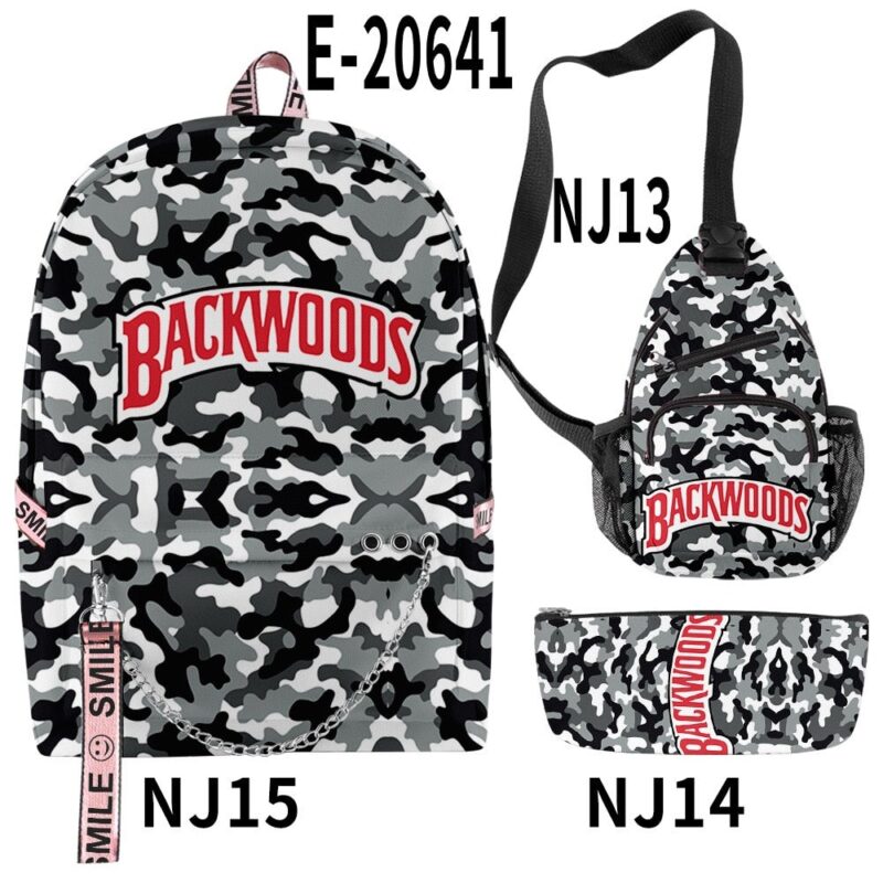 3D Printing Backpack Backwoods Cigar Set Backpack Men and Women Schoolbag Student's Backpack Support Customization