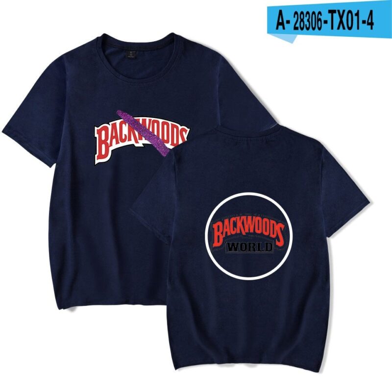 BACKWOODS T Shirt Harajuku Casual Male T-shirt Hipster Hip-hop Vintage Tee Shirt Homme Streetwear