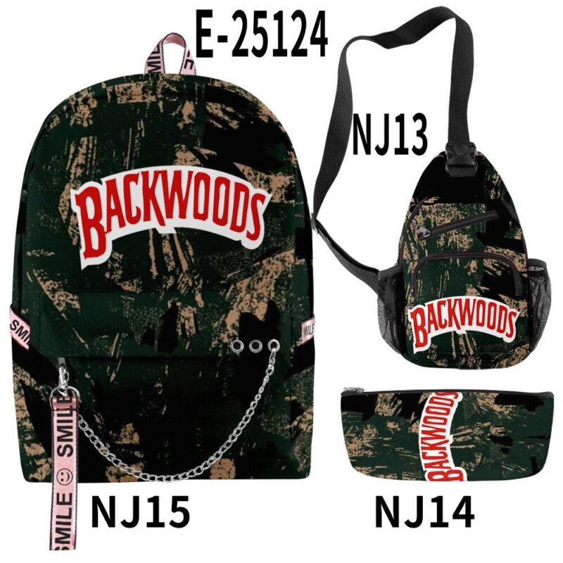 3D Printing Backpack Backwoods Cigar Set Backpack Men and Women Schoolbag Student's Backpack Support Customization