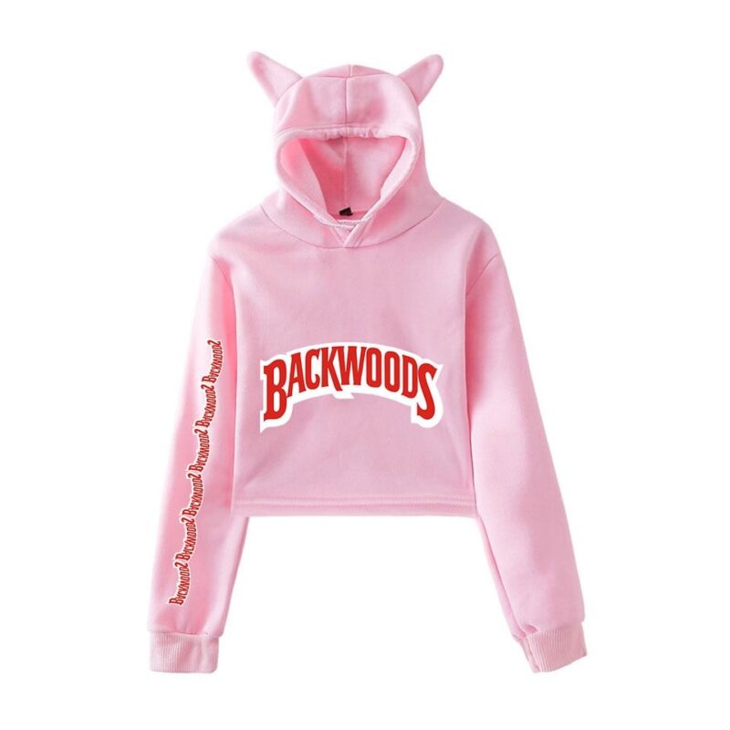 Backwoods Hoodies Cigar Fashion Flow 2D Printing Women's Navel Cat Ears Cute Clothes Cool Design Hoodies Women Coats