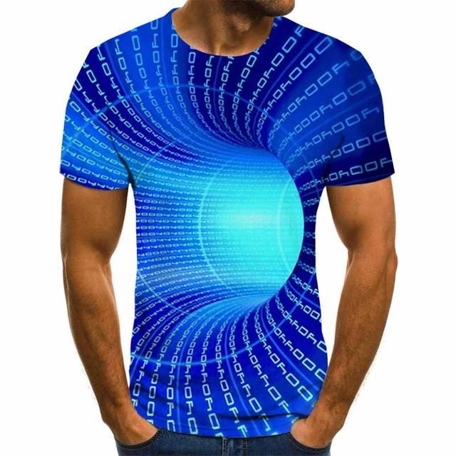 Men's Short-sleeved T-shirt  3D Printing t Shirt Casual Hip-hop T-shirt