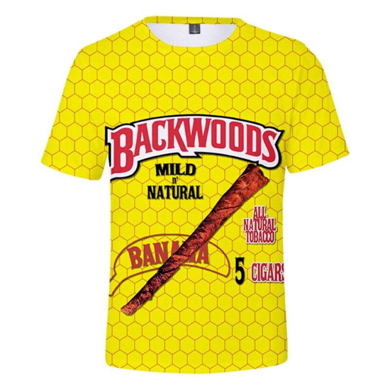 Backwoods T-shirt Fashion Hip Hop Harajuku Backwoods Men's Casual  T Shirt 4XL