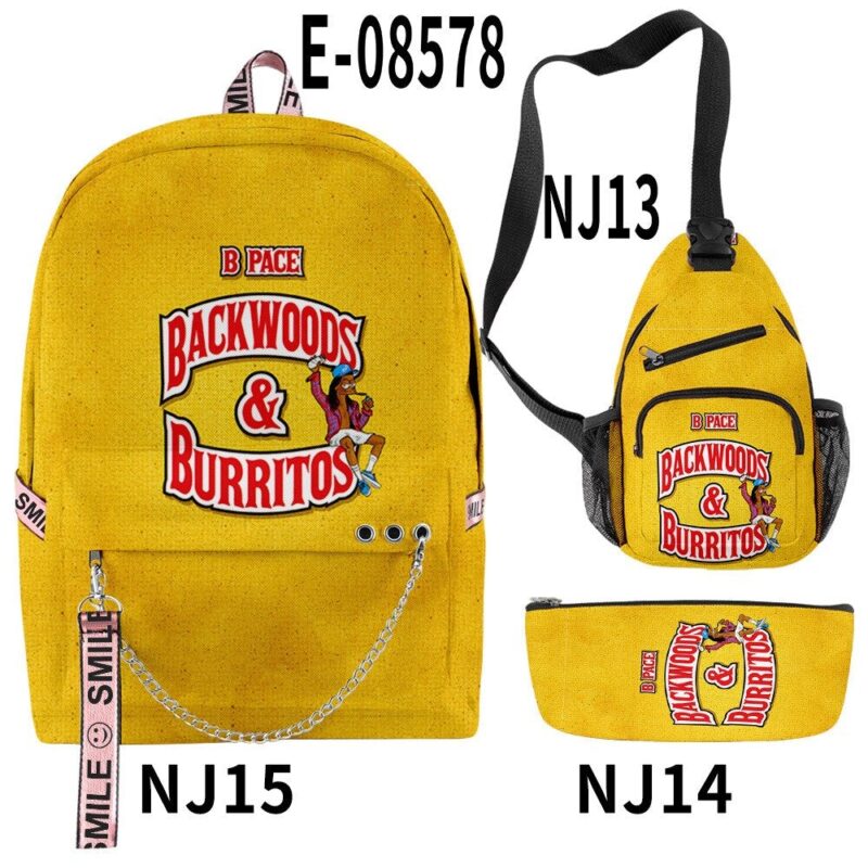 3D Printing Backpack Backwoods Cigar Set Backpack Men and Women Schoolbag Student's Backpack Support Customization