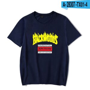 BACKWOODS Funny T Shirt Harajuku Casual Male T-shirt Hipster Hip-hop Vintage Tee Shirt Homme Streetwear