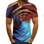 3D Printed Funny T shirt Three-dimensional vortex Men Tshirt Summer O-Neck Daily Casual T shirt