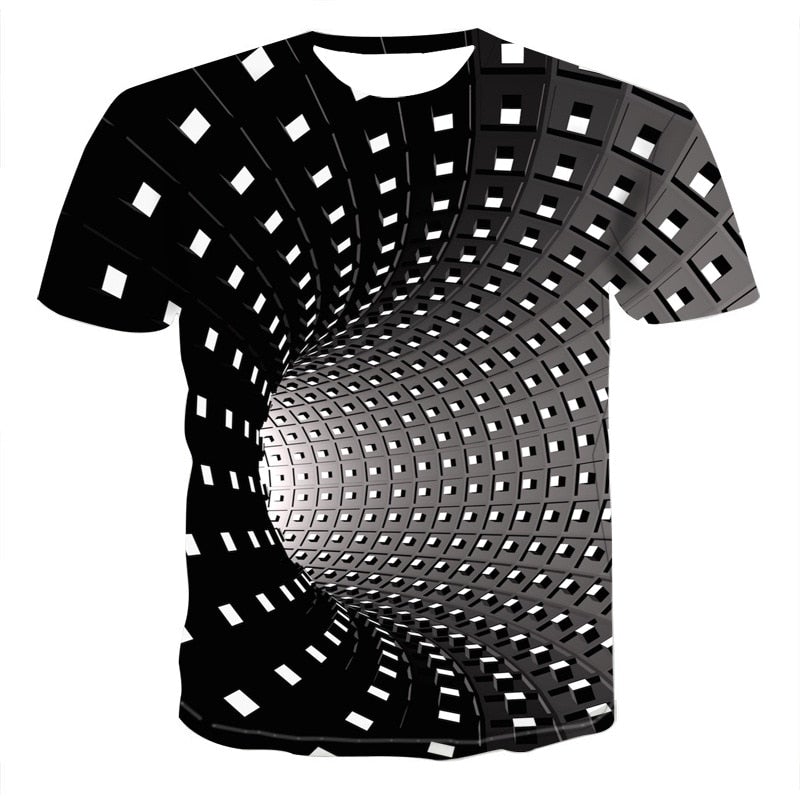 Vertigo Hypnotic 3d Tee Shirt Men's Summer T shirt 3D Printed Tshirts Short Sleeve Compression Tshirt