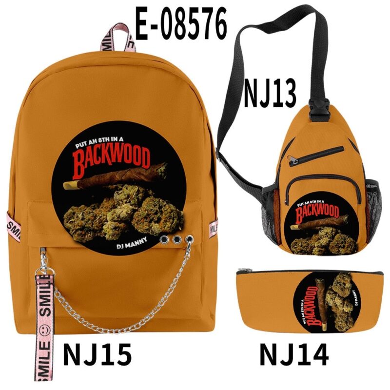 3D Printing Backpack Backwoods Cigar Set Backpack Men and Women Schoolbag Student's Backpack Support Customization