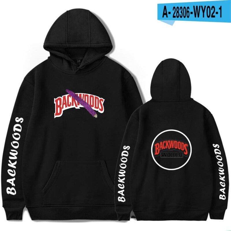 BACKWOODS Sweatshirt Fashion Streetwear Hip Hop Pullover Hooded Jacket Casual Sportswear