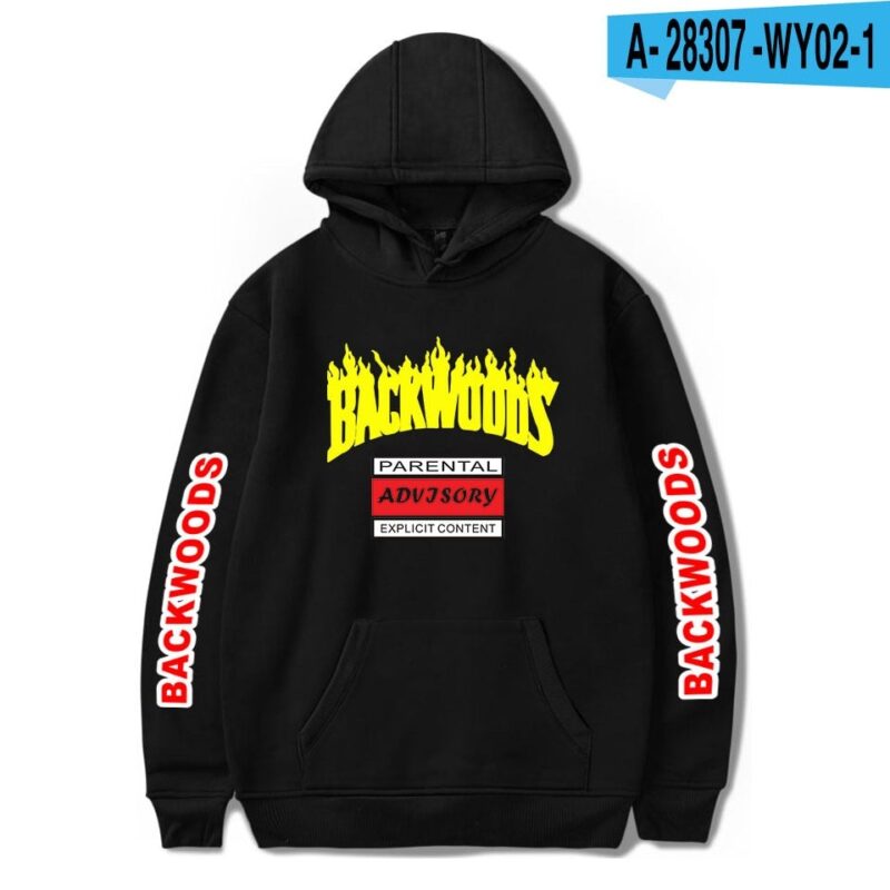 BACKWOODS Hoodie Sweatshirt Fashion Streetwear Hip Hop Pullover Hooded Jacket Casual Sportswear
