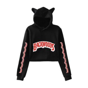 Backwoods Hoodies Cigar Fashion Flow 2D Printing Women's Navel Cat Ears Cute Clothes Cool Design Hoodies Women Coats