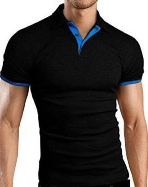 Summer Men's T-shirt Lapel Casual Short-sleeved Stitching T-shirt for Male Solid Color Pullover Tops T-shirt