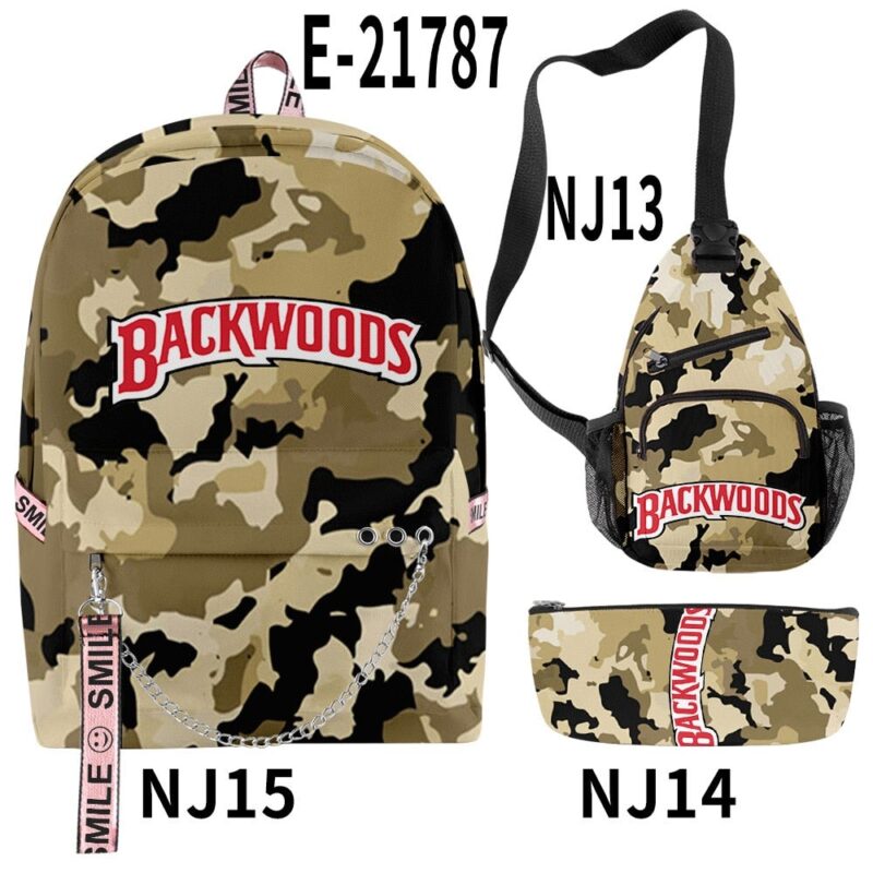 3D Printing Backpack Backwoods Cigar Set Backpack Men and Women Schoolbag Student's Backpack Support Customization