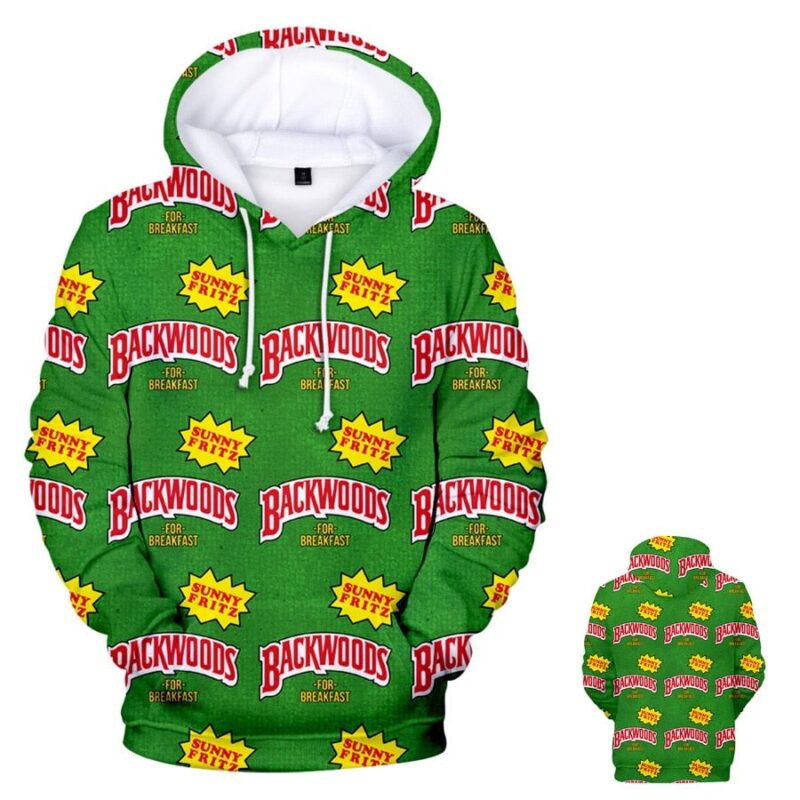Backwoods Hoodie Sweatshirt Loose Large Size Hoodies Streetwear Hip Hop Hoodie Pullover Unisexy Casual Sweatshirt