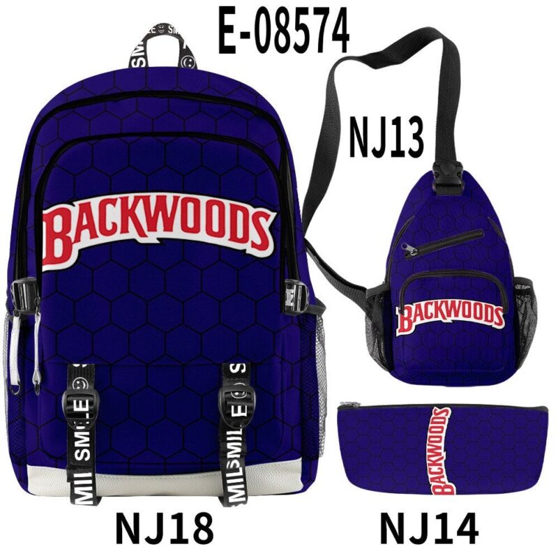 Backwoods Backpack Cool And Simple 3pcs Set With USB Charging