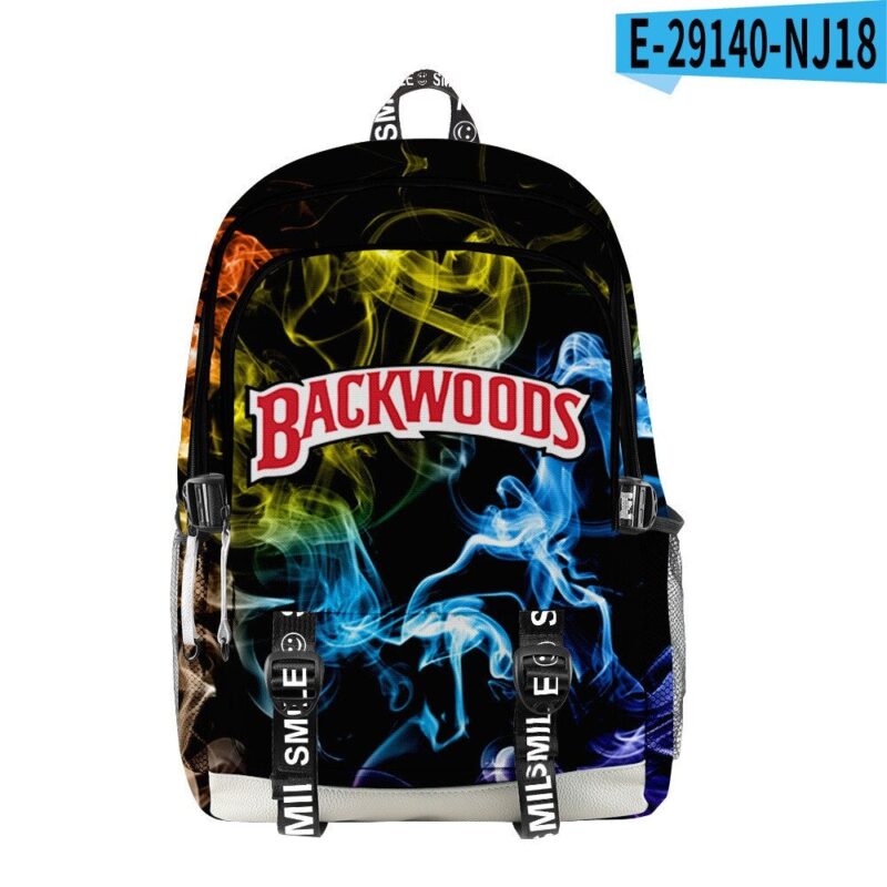 Backwoods Simple Multifunctional Backpack 3D Digital Color Printing Travel  School Bag