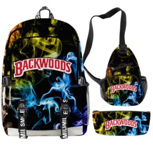Backwoods 3D Bag Cool And Simple Backpack With USB Charging Three-piece