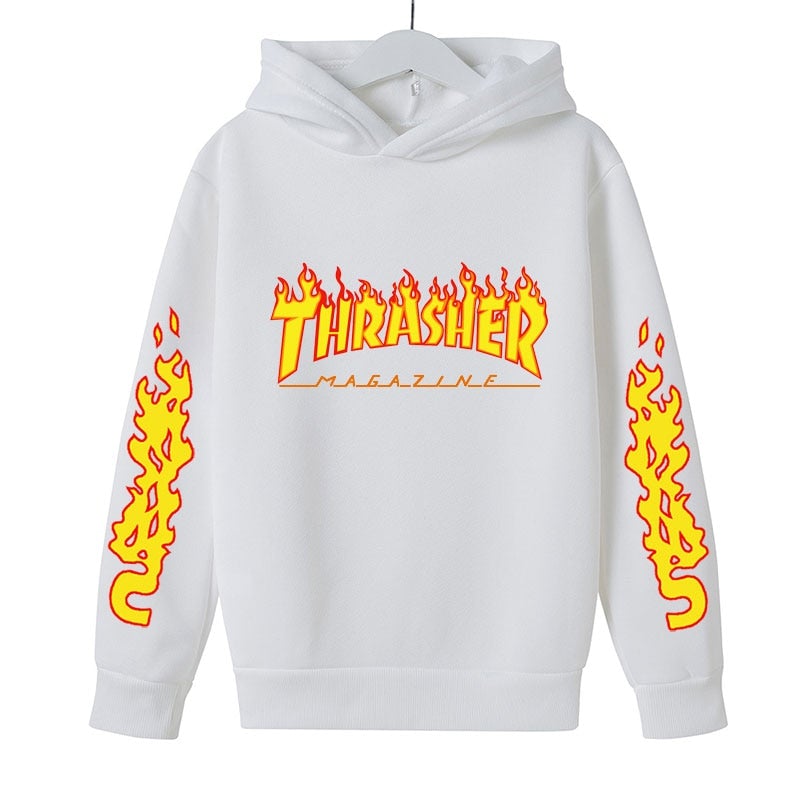Thrasher Kids 3D Printing Hoodie Boys&Girls Spring Long Sleeve Hooded Sweatshirts Children's Clothing Hoodies Streetwear