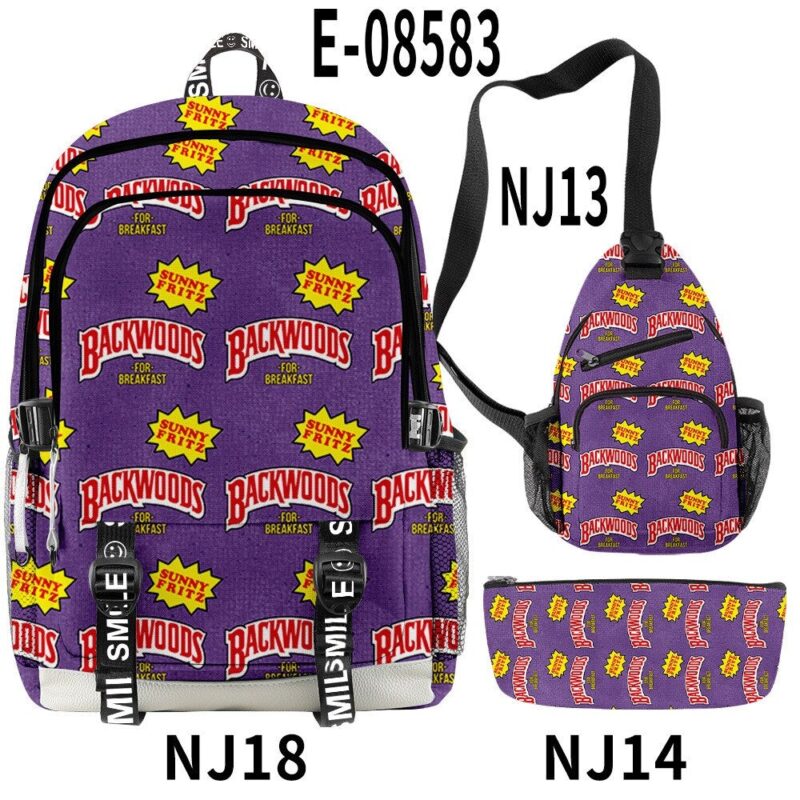 Backwoods Backpack Cool And Simple 3pcs Set With USB Charging