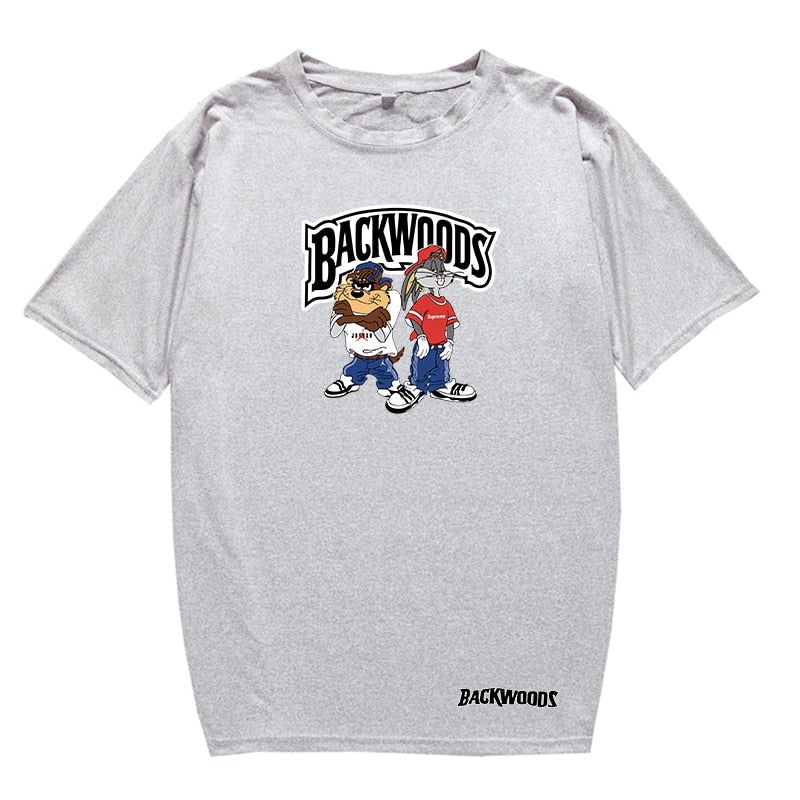 Backwoods Printed Student Sport Hipster Cool Styles Summer Short Sleeve T-shirt for Men Size XS-4XL