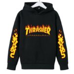 Thrasher Kids 3D Printing Hoodie Boys&Girls Spring Long Sleeve Hooded Sweatshirts Children's Clothing Hoodies Streetwear