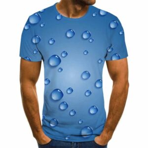 Personalized T-shirt men's round neck short sleeve men's 3D T-shirt summer street style