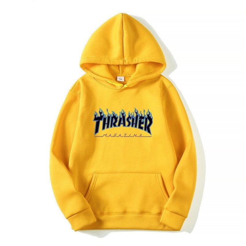 Thrasher hoodie Male Fashion Letter Print Hooded Sweatshirt Autumn Winter Trend Street Tops