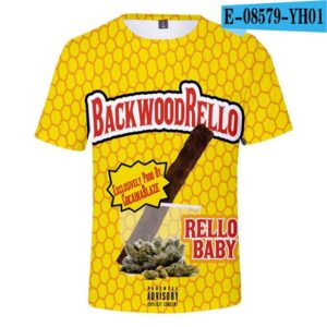 Backwoods T-shirt Fashion Hip Hop Harajuku Backwoods Men's Casual  T Shirt 4XL
