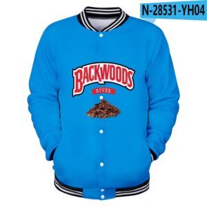 Backwoods Jackets Men/Women Personality Fashion beer Outback Coats BACKWOODS Smoke 3D Print Casual Honey Berry Baseball uniform