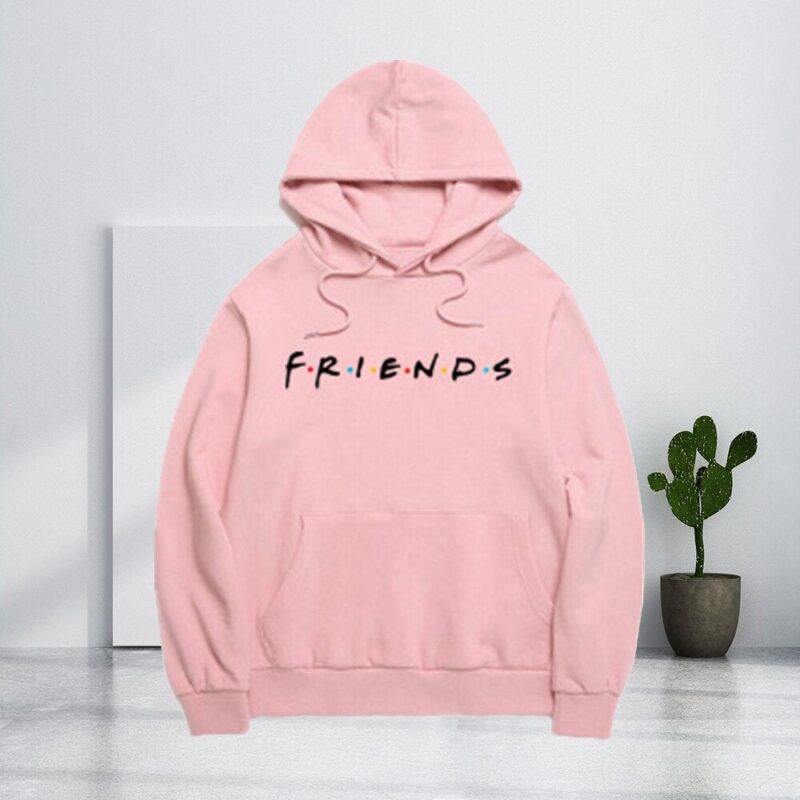 Women Friends Hoodies Harajuku Letters Print Sweatshirts Warm Thicken