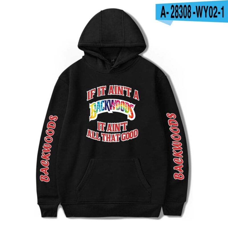 BACKWOODS Hoodie Sweatshirt Fashion Streetwear Hip Hop Pullover Hooded Jacket Casual Sportswear
