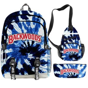 Backwoods Cool And Simple Backpack Three-piece Package  Casual Computer Bag